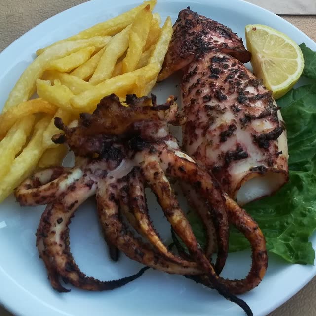 Grilled octopus at Taverna Kostas