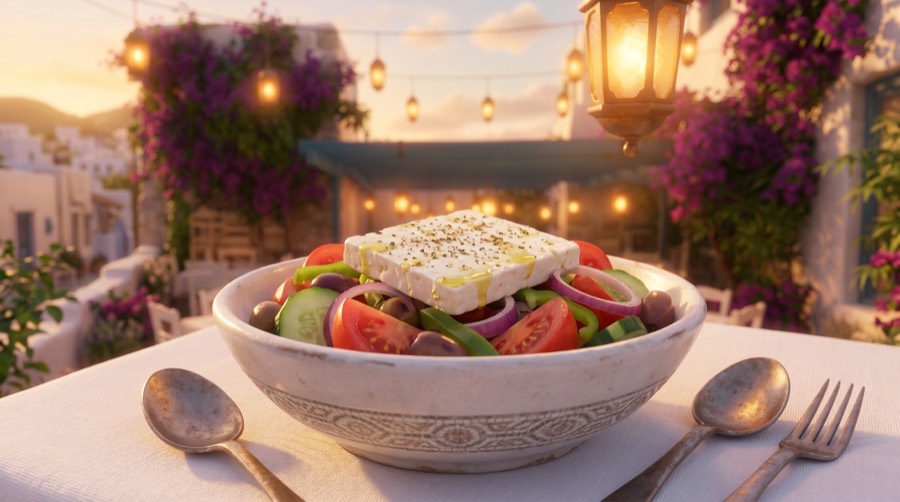 Greek salad at Taverna Kostas